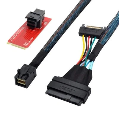Abbildung von Chenyang M.2 to U.2 U2 SFF 8639 NVME PCIe SSD Kabel + Adapter für Mainboard Intel 750 p3600 p3700 8643 Mini SAS HD