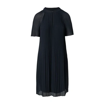Abbildung von comma Fliessendes Plisseeaus Freizeitkleid, Damen, Größe: 34, Hellblau