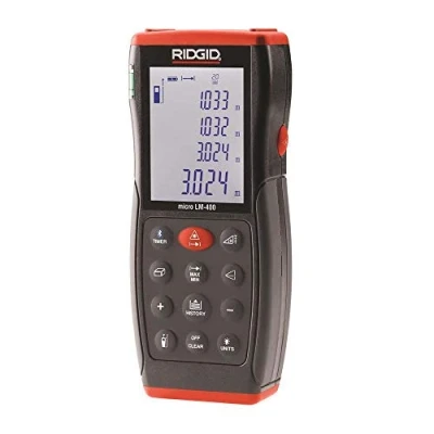 Abbildung von RIDGID 36813 micro LM 400 Fortgeschrittener Laser Entfernungsmesser, Digitaler Distanzmessgerät bis 70 m, Bluetooth Schnittstelle