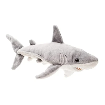 Abbildung von Uni Toys Kuscheltier Weißer Hai 25 cm (Länge) Plüsch Fisch Plüschtier, zu 100 % recyceltes Füllmaterial