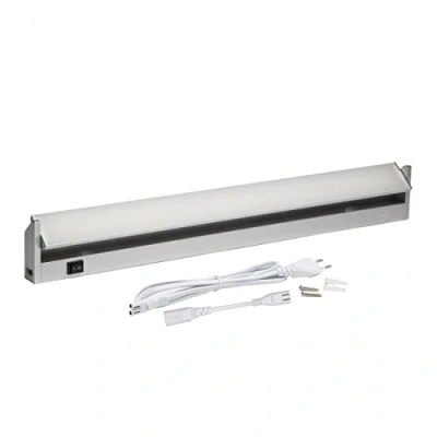 Abbildung von Oktaplex lighting LED Unterbauleuchte Rota 10W 58cm 230V Unterschrankleuchte LED, schwenkbar, fest verbaut, Neutralweiß, 4000K Küche Lichtleiste Aluminium mit Schalter