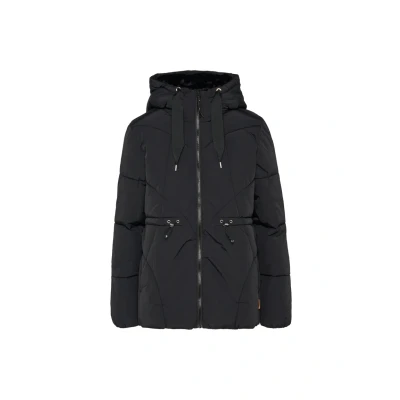 Abbildung von QS Wattierte MIT Verstellbarem Gummizug Winterjacke, Damen, Größe: Large, Schwarz