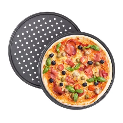 Abbildung von relaxdays Pizzablech rund 2er Set, Stahl
