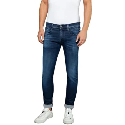 Abbildung von Replay Anbass Hyperflex Clouds Jeans Slim Fit, Herren, Größe: 36x36, Dark blue