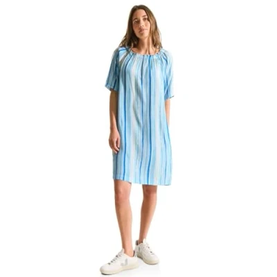 Abbildung von Cecil Streifen Freizeitkleid, Damen, Größe: XXL, Blau