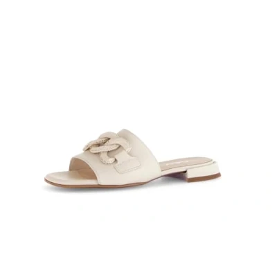 Abbildung von Gabor Comfort MIT Aplikation Pantolette flach, Damen, Größe: 40.5, Beige Schuhe