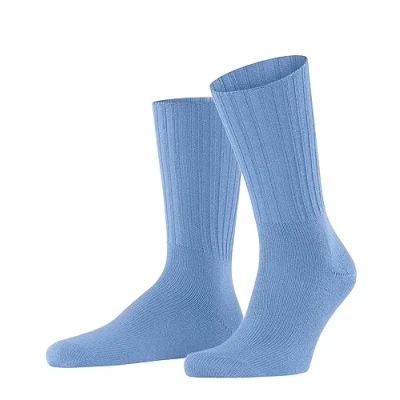 Abbildung von FALKE Herren Socken Nelson M SO Wolle einfarbig 1 Paar, Blau (Arcticblue 6367), 39 42