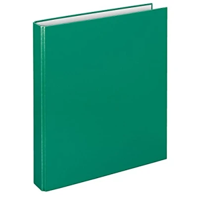 Abbildung von VELOFLEX 1141040 Ringbuch Basic, DIN A4, 1 Stück, grün, Füllhöhe 25 mm, Ringordner mit 2 Ring Mechanik, Ordner schmal