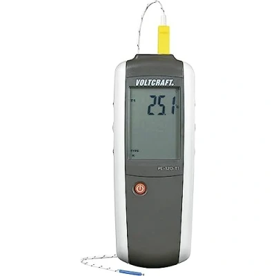 Abbildung von Temperaturmessgerät VOLTCRAFT PL 120 T1 200 +1372 C Sensortyp K, J Kalibrering efter: Fabriksstandard