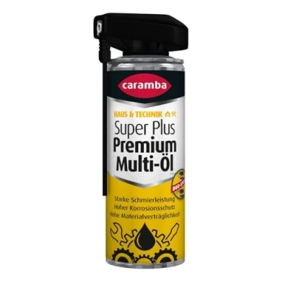 Abbildung von Caramba Super Plus Premium Multi Öl Duo Sprühkopf (300 ml) Allround Ölspray für vielfältigen Einsatz als Rostlöser, Schmiermittel, Reiniger u. v. m. silikonfreies mit leichtem Vanille Duft
