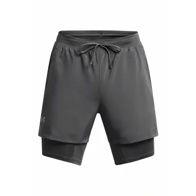 Abbildung von Under Armour Launch 2IN1 kurze Sporthose castlerock, Herren, Größe: Large, Castlerock