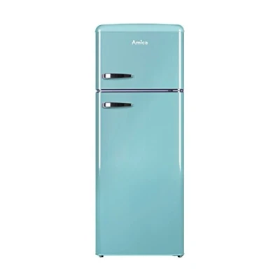 Abbildung von Amica KGC 15632 T Retro Kühl /Gefrierkombination / Ice Blue (Türkis) 144cm (H) x 55cm (B) 62cm (T) Design Kühlschrank mit Gefrierfach