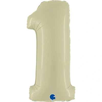Abbildung von Olivgrüner Folienballon Figur 1 102cm