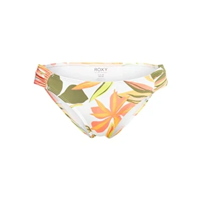 Abbildung von Roxy Printed Classics MIT Mittlerer Bedeckun Bikinihose, Damen, Größe: Medium, Bright white subtly salty flat