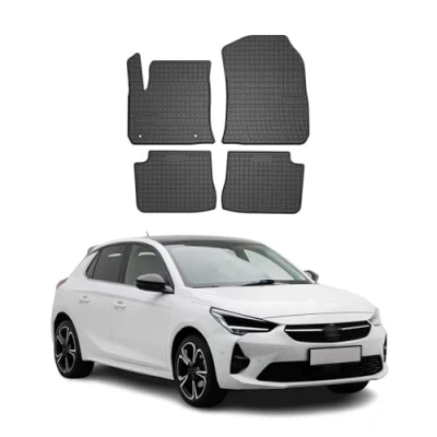 Abbildung von OMAC Gummi Fußmatten kompatibel mit Opel e Corsa 2019 2024 Automatten Schwarz 4tlg