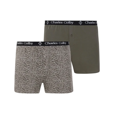 Abbildung von Charles Colby 2ER PACK LORD Hawkins Panties, Herren, Größe: XXL, Khaki bedruckt