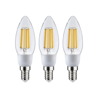 Abbildung von Paulmann LED Leuchtmittel Eco Line 3er Pack Kerze 525lm 2,5W 3000K klar 230V, Warmweiß
