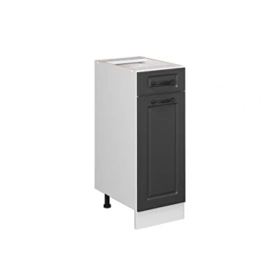 Abbildung von Vicco Unterschrank R Line, Anthrazit Landhaus/Weiß, 30 cm ohne Arbeitsplatte