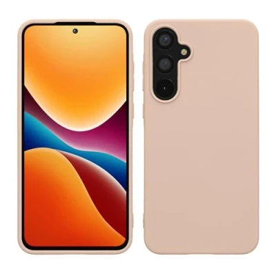 Abbildung von kwmobile Hülle kompatibel mit Samsung Galaxy A55 5G weiches TPU Silikon Case Cover geeignet für kabelloses Laden Coconut Swirl