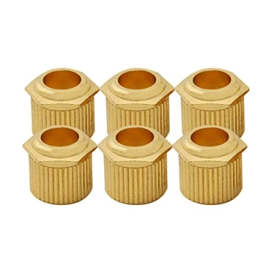 Abbildung von Musiclily Ultra Messing 6mm 10mm Vintage/Modern Mechanik Adapterhülse,Gold (6er Set)