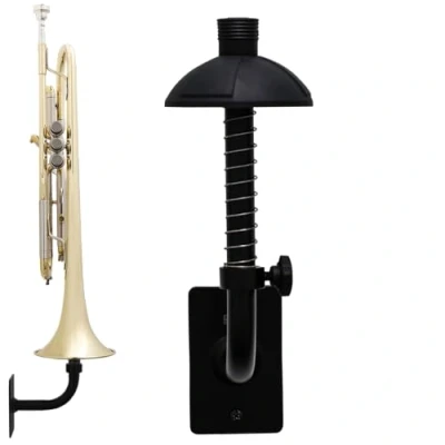 Abbildung von Gator Frameworks Recital Series Wandaufhänger für Trompeten in Standardgröße (GFW TRUMPETHNGR BLK)