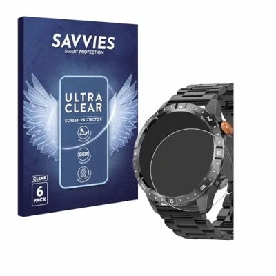 Abbildung von Savvies 6 Stück Schutzfolie für Swgota AK57 1.43&quot; Displayschutz Folie Ultra Transparent