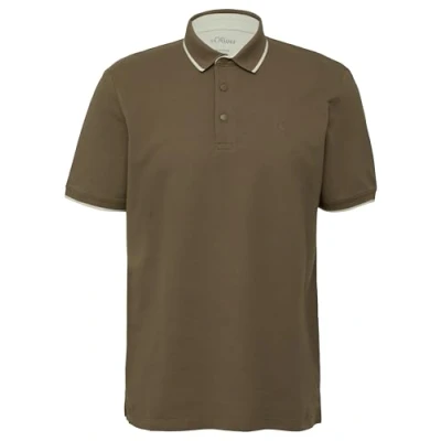 Abbildung von s.Oliver Sportives MIT Kontrastdetails Poloshirt, Herren, Größe: Small, Braun