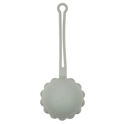 Abbildung von Nattou Schnullerhalter aus Silikon, Praktisches Schnuller Etui für alle Modelle, BPA frei, Ca. 18 cm, Silicon, Grün