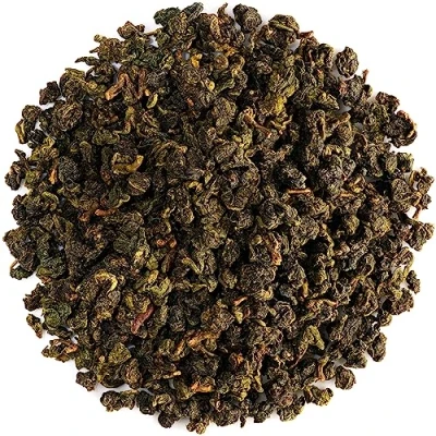Abbildung von Tie Guan Yin Oolong Tee Taiwan Hochland Formosa Lose Blätter Taiwanesischer Wu Long Blauer Olongh Ti Kuan Olongo Olong Blautee Tieguanyin