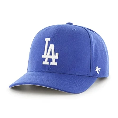 Abbildung von &#039;47 MLB Los Angeles Dodgers Cold Zone MVP DP Unisex Baseballkappe, Verstellbar, Hochwertiges Design, White Logo, Royal Blue