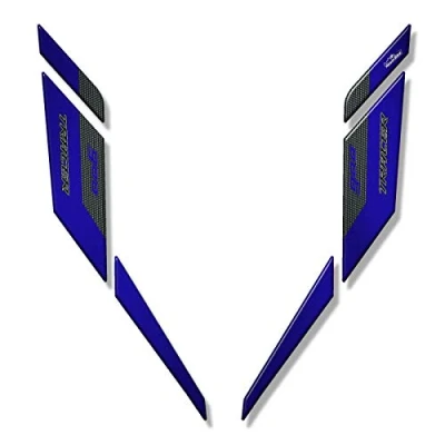 Abbildung von Resin Bike Aufkleber für Motorrad Kompatibel mit Yamaha Tracer 900 GT 2018 2020 Midnight Black und Tech Black. Frontverkleidungsschutz vor Stößen Kratzern. 3D Harzklebstoff Stickers