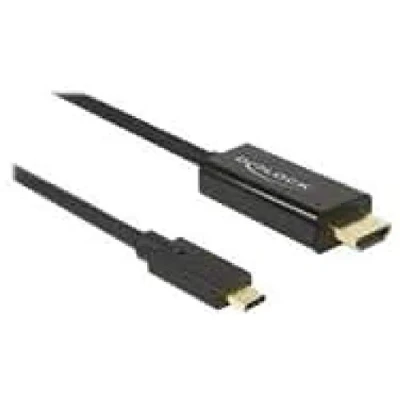 Abbildung von Delock Kabel USB Type C auf HDMI, 4K 60 Hz 1 m, schwarz