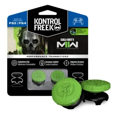 Abbildung von KontrolFreek Call of Duty: Modern Warfare II Performance Thumbsticks für PlayStation 4 (PS4) und 5 (PS5) 2 High Rise, Hybrid/Flat Schwarz/Grün