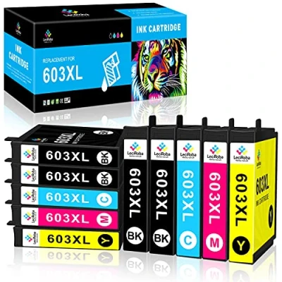 Abbildung von LeciRoba 603xl druckerpatronen Ersatz für Epson 603 und Multipack XP 2100 2150 3100 3150 4100 4150 Workforce WF 2810 WF2820 2840 2870 (10PK)