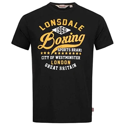 Abbildung von Lonsdale Mens HALESWORTH T Shirt, Black, Extra Large