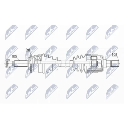 Abbildung von NTY NPW HY 549 Antriebswelle Vorderachse rechts 932 73 HYUNDAI: i20 I Schrägheck
