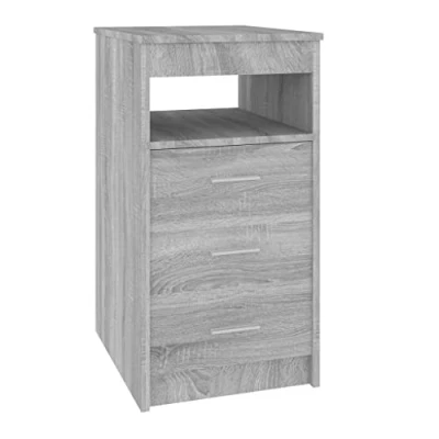 Abbildung von vidaXL Sideboard mit Schubladen Kommode Anrichte Schrank Beistellschrank Mehrzweckschrank Schubladenschrank Grau Sonoma 40x50x76cm Holzwerkstoff
