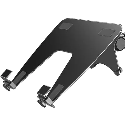 Abbildung von Ergounion VESA Laptop Adapter für Monitorarm 100 x mm Halterung Armhalterung Laptop, Notebook und Tablet Bildschirme bis zu 17,7 Zoll Schwarz