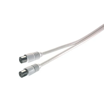 Abbildung von Vivanco Antennenkabel Koaxstecker &lt; &gt; Koaxkupplung &gt;75 dB 10m weiß