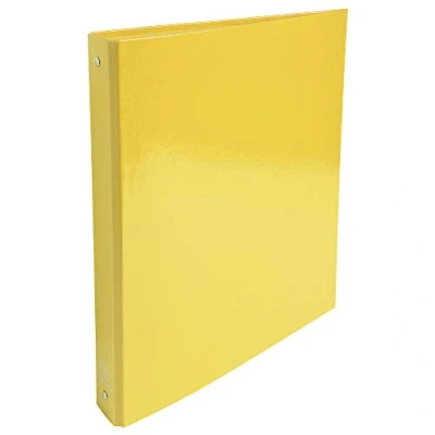 Abbildung von Exacompta Art. Nr. 519299E Karton mit 10 starren Ordnern Iderama 4 runde Ringe Durchmesser 30 mm Rücken 40 Außenmaße 32 x 26 cm Format A4 Farbe: gelb