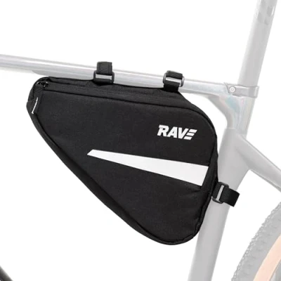 Abbildung von RAVE Fahrrad Triangle Rahmentasche Praktische Fahrradtasche für den Rahmen, Oberrohrtasche, Schwarz Fahrrad, Oberrohrtasche Rahmentasche,