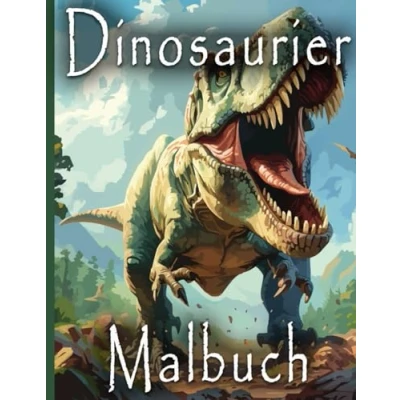 Abbildung von Dinosaurier Malbuch: 50 Motive zum Ausmalen Kreativer Malspaß für Kinder ab 4 Jahren