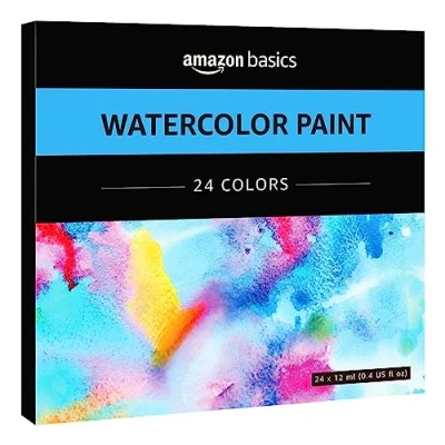 Abbildung von Amazon Basics Aquarellfarben in Tuben, 24 Farben