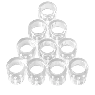 Abbildung von SO TECH® Wandtürstopper Türklinkenpuffer Türpuffer Transparent (Spar Set, 10 St), für Türdrücker, Türgriff und Fenstergriff bis Ø 20 mm