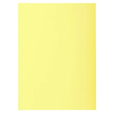 Abbildung von Exacompta 850105E 100er Pack Aktenteckel SUPER. Aus extra starkem Karton für DIN A4 in Pastellfarben PEFC™ zertifiziert gelb Hefter ideal das Büro und Schule die mobile Organisation