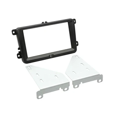 Abbildung von 2 DIN Radioeinbauset Blende Radioanschlusskabel Antennenadapter Komplettset für VW Caddy 2K 2KN ab 2003 schwarz