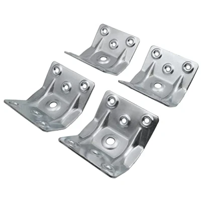 Abbildung von Design61 4er Set Winkelbeschlag Tischbein Tischbeschlag Stahl 84 x 70 mm