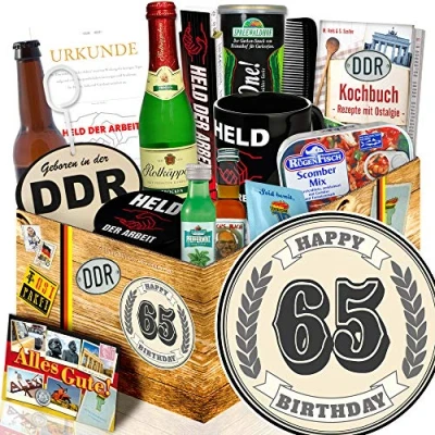 Abbildung von Geschenk zum 65. + Geschenke 65 Geburtstag Freund Männerbox DDR