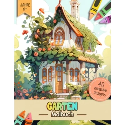 Abbildung von Garten Malbuch: Anti Stress Ausmalbuch Malvorlagen Für Erwachsene, Jugendliche Und Kinder Lustiges Stressabbau &amp; Entspannung Geschenk Männer, Frauen, Mädchen Senioren