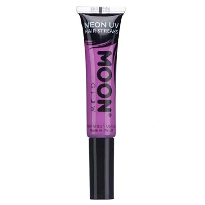 Abbildung von Moon Glow Neon UV Haarfarbe Streifen, Lila, Haar Mascara, temporäre auswaschbare Haarfarbe, leuchtende Neonfarbe, leuchtet unter Beleuchtung (Intensives 15 ml (1 Stück))